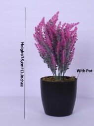 1.1Ft Artificial Lavender Flowers Plants With Pot - Image 3