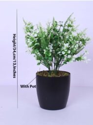 1.1Ft Artificial Mini Potted Plant With Pot - Image 3