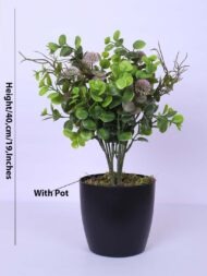 1.3Ft Artificial Eucalyptus Potted Plant With Pot - Image 3