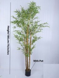 6Ft Artificial Bamboo Tree With Pot - Image 4