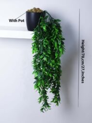 2.2Ft Artificial Hanging Plants With Pot - Image 3