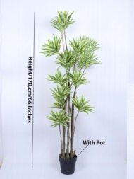 5.5Ft Artificial Dracaena Tree With Pot - Image 3