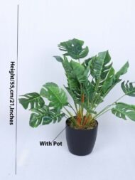 1.8Ft Artificial Monstera Potted Plant With Pot - Image 3