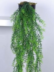 2.3Ft Artificial Plants String of Pearls Plant in Black Pots - Image 4