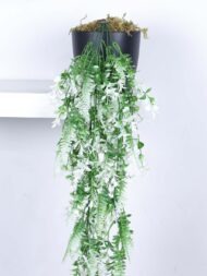 2.2Ft Artificial Plants String of Pearls Plant in Black Pots - Image 4
